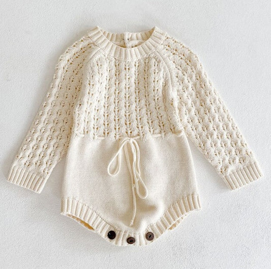 Soft Knit Baby Girl Romper
