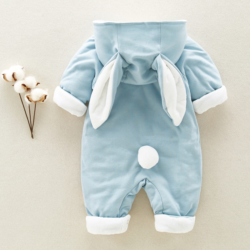 Cute Cartoon Hooded Cotton Baby Romper