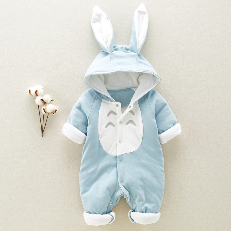 Cute Cartoon Hooded Cotton Baby Romper