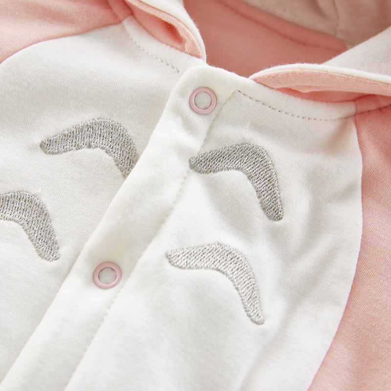 Cute Cartoon Hooded Cotton Baby Romper