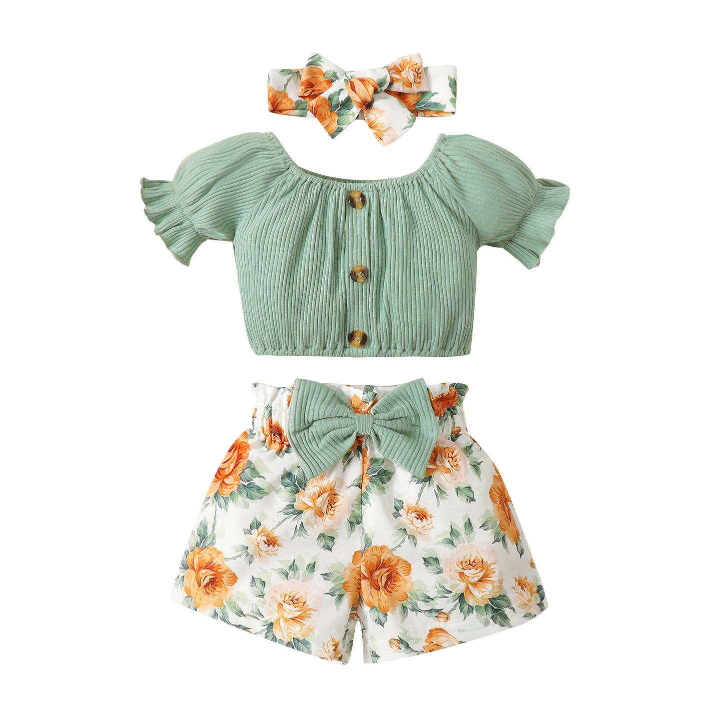 Cute Baby Girl Summer Outfit Set