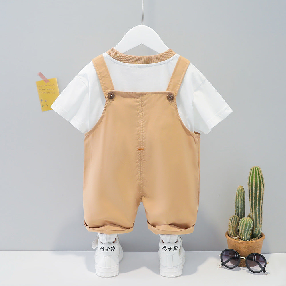 Summer Cartoon Short-sleeved Overalls