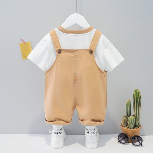Summer Cartoon Short-sleeved Overalls