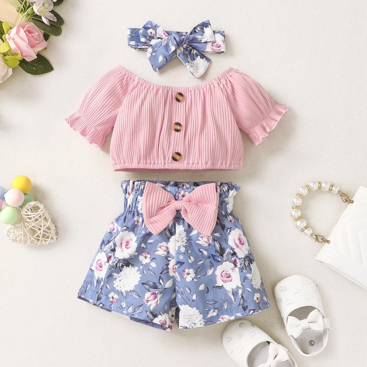 Cute Baby Girl Summer Outfit Set